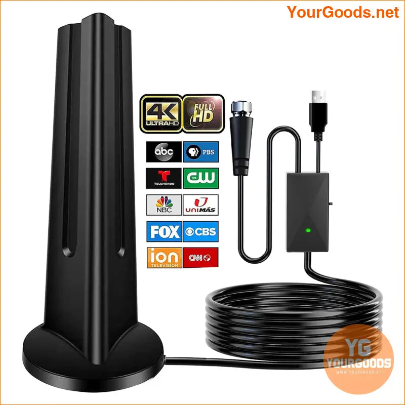 2024 HD TV Antenna 130 Miles IndoorOutdoor 4K1080P - YourGoods Online Shop