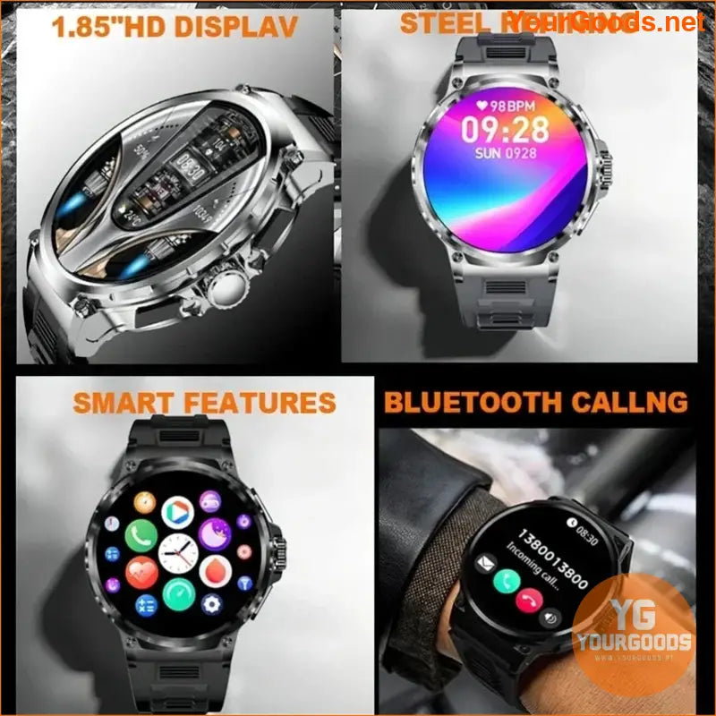 2024 Mens Smart Watch HD Display GPS Long Battery - YourGoods Online Shop