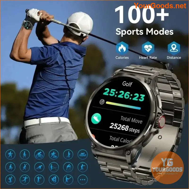 2024 Mens Smart Watch HD Display GPS Long Battery - YourGoods Online Shop