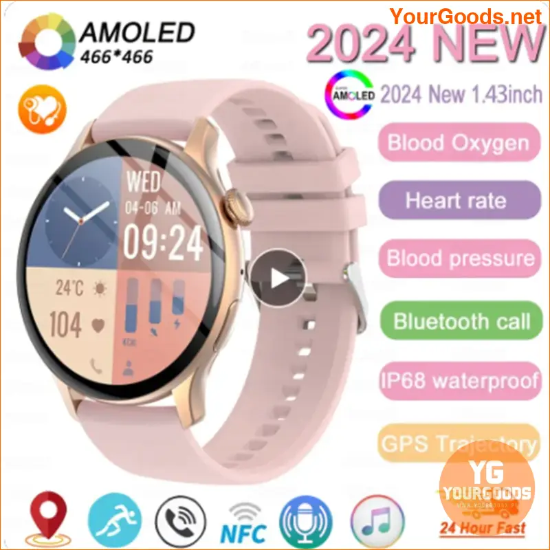 2024 NFC Smartwatch for Women HD Screen Health Tracker - YourGoods Online Shop