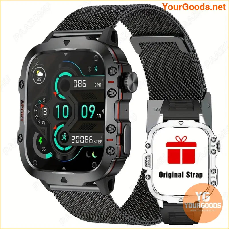 2024 Rugged Military Smartwatch 100 Sports Waterproof Wireless Calls - YourGoods Online Shop