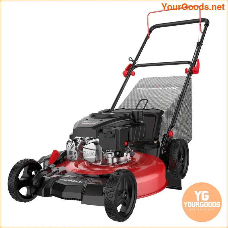 21 Inch 144cc Gas Push Lawn Mower with 3in1 Function and Height Adjustment - YourGoods Online Shop