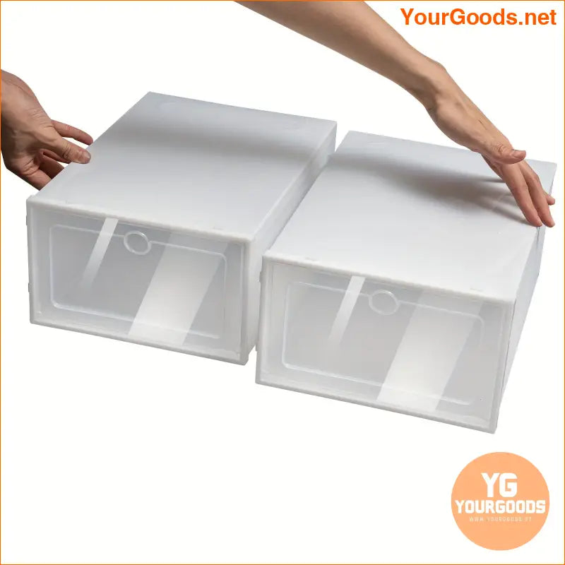 24 Clear Stackable Shoe Storage Boxes Set - YourGoods Online Shop