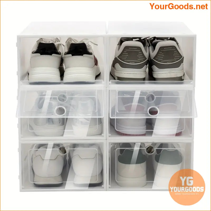 24 Clear Stackable Shoe Storage Boxes Set - YourGoods Online Shop