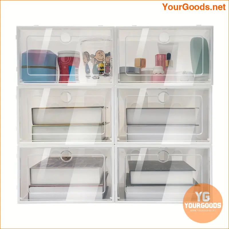 24 Clear Stackable Shoe Storage Boxes Set - YourGoods Online Shop