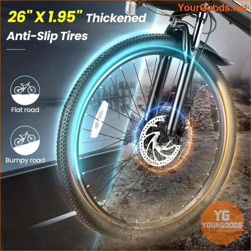 26 Foldable Electric Bike 500W 48V 21 Speed LCD - YourGoods Online Shop