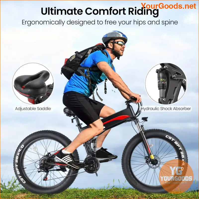 26 Foldable Fat Tire Electric Bike 750W 60 Miles - YourGoods Online Shop