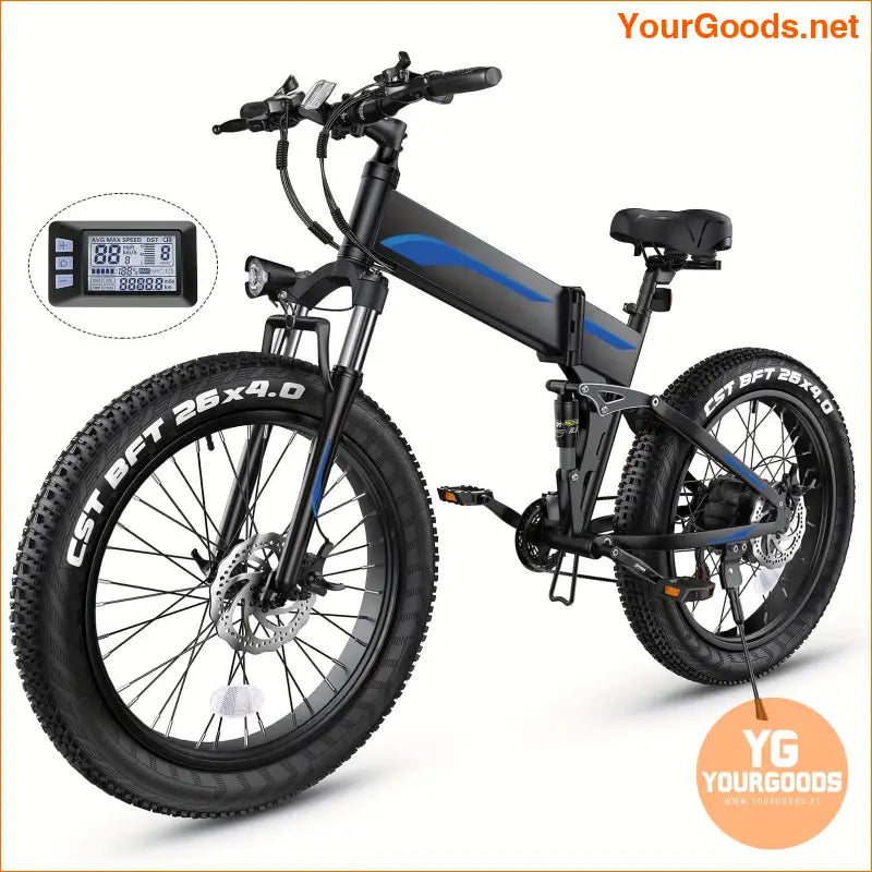 26 Foldable Fat Tire Electric Bike 750W 60 Miles - YourGoods Online Shop