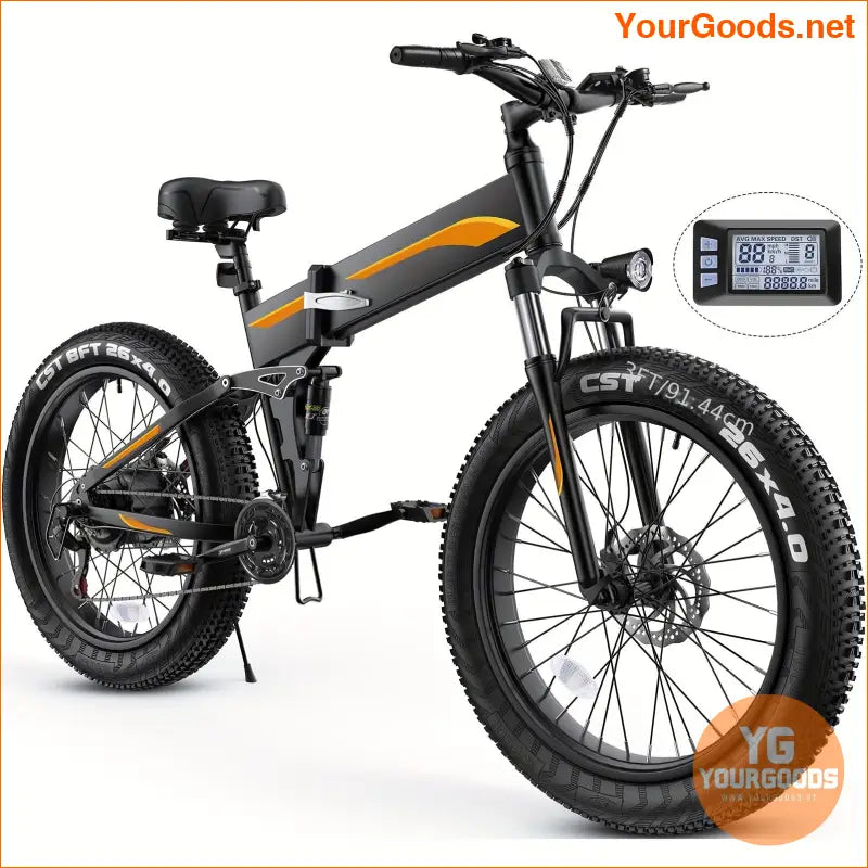 26 Foldable Fat Tire Electric Bike 750W 60 Miles - YourGoods Online Shop