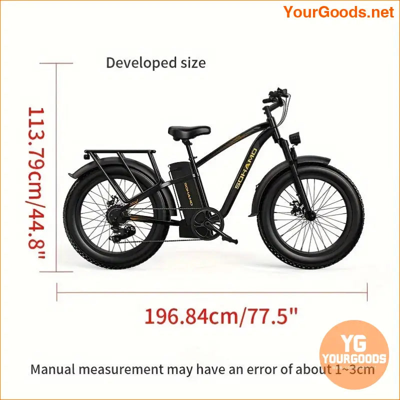 26x4 Fat Tire Electric MTB 48V 7 Speed LED Lights - YourGoods Online Shop