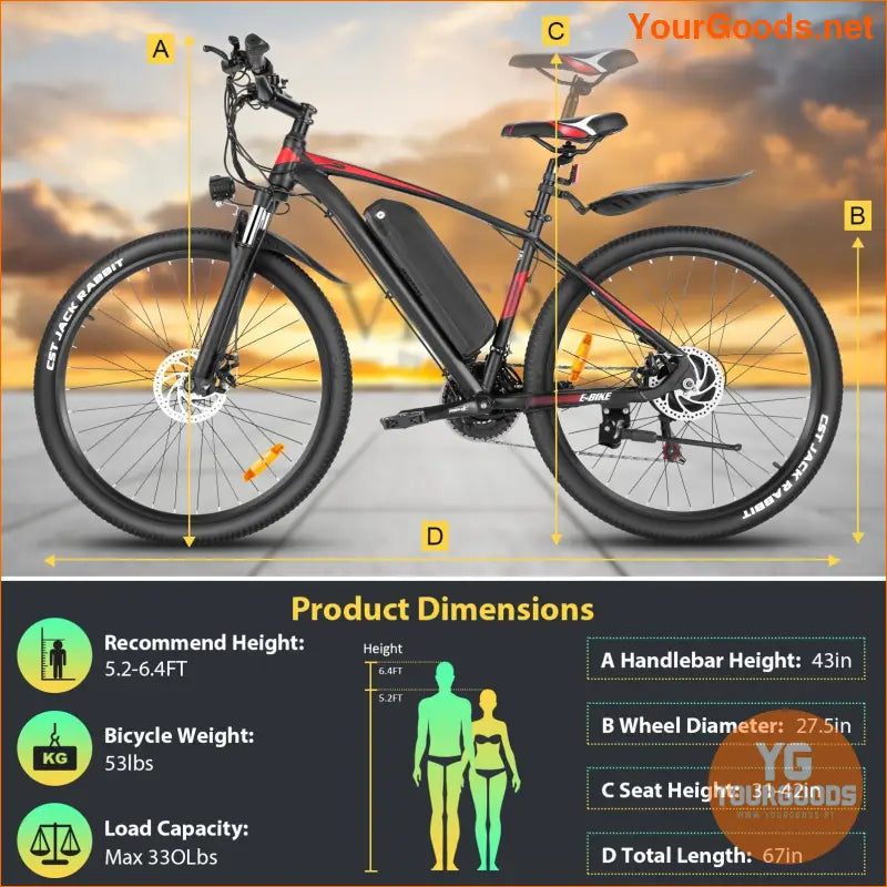 275 Electric Bike 500W Motor 5 Riding Modes - YourGoods Online Shop