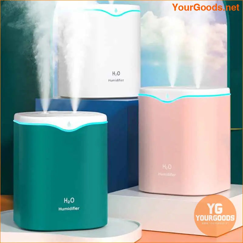 2L Portable Ultrasonic Humidifier Quiet Dual Mist Aromatherapy Nightlight - YourGoods Online Shop