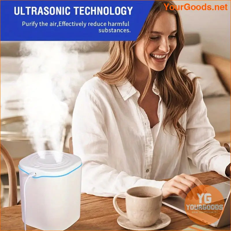 2L Portable Ultrasonic Humidifier Quiet Dual Mist Aromatherapy Nightlight - YourGoods Online Shop