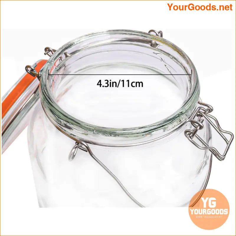 2Pack 1Gallon Wide Mouth Glass Jars with Airtight Lids - YourGoods Online Shop