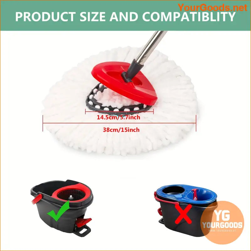 3 Pack Microfiber Spin Mop Refills Washable OCedar Compatible - YourGoods Online Shop