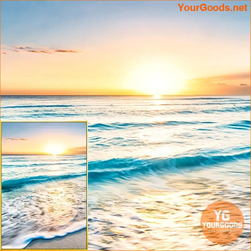 3 pcs Modern Wave Beach Sunset Canvas Art - YourGoods Online Shop