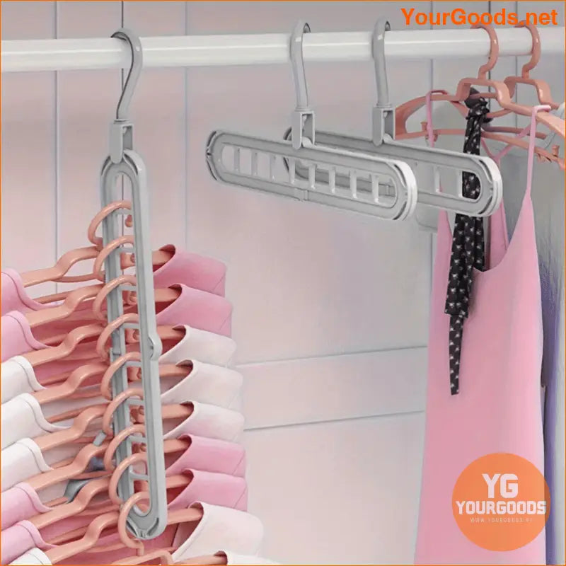 3 pcs Premium Foldable 9Hole Space Saving Hangers - YourGoods Online Shop