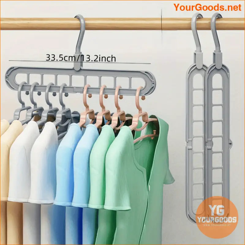 3 pcs Premium Foldable 9Hole Space Saving Hangers - YourGoods Online Shop