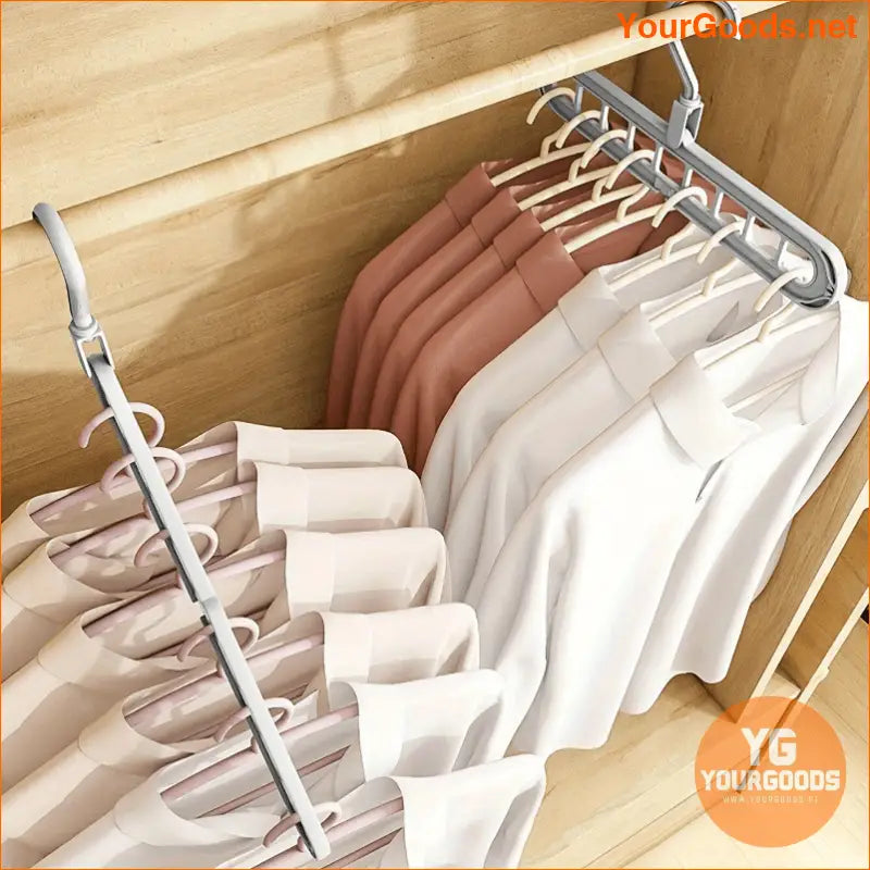 3 pcs Premium Foldable 9Hole Space Saving Hangers - YourGoods Online Shop