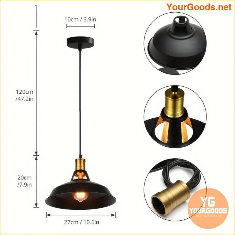 3 Piece Industrial Hollow Chandeliers E26E27 with Tools - YourGoods Online Shop