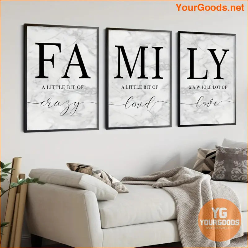 3 Piece Inspirational Canvas Set Uplifting Family Quotes - YourGoods Online Shop