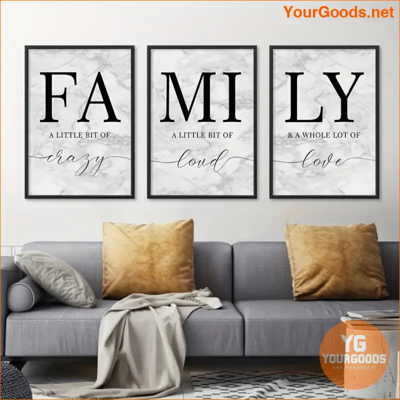 3 Piece Inspirational Canvas Set Uplifting Family Quotes - YourGoods Online Shop