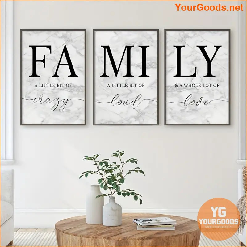 3 Piece Inspirational Canvas Set Uplifting Family Quotes - YourGoods Online Shop