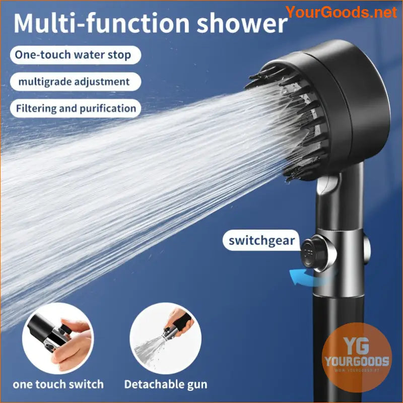 3 Speed High Pressure Water Saving Adjustable Shower head - YourGoods Online Shop