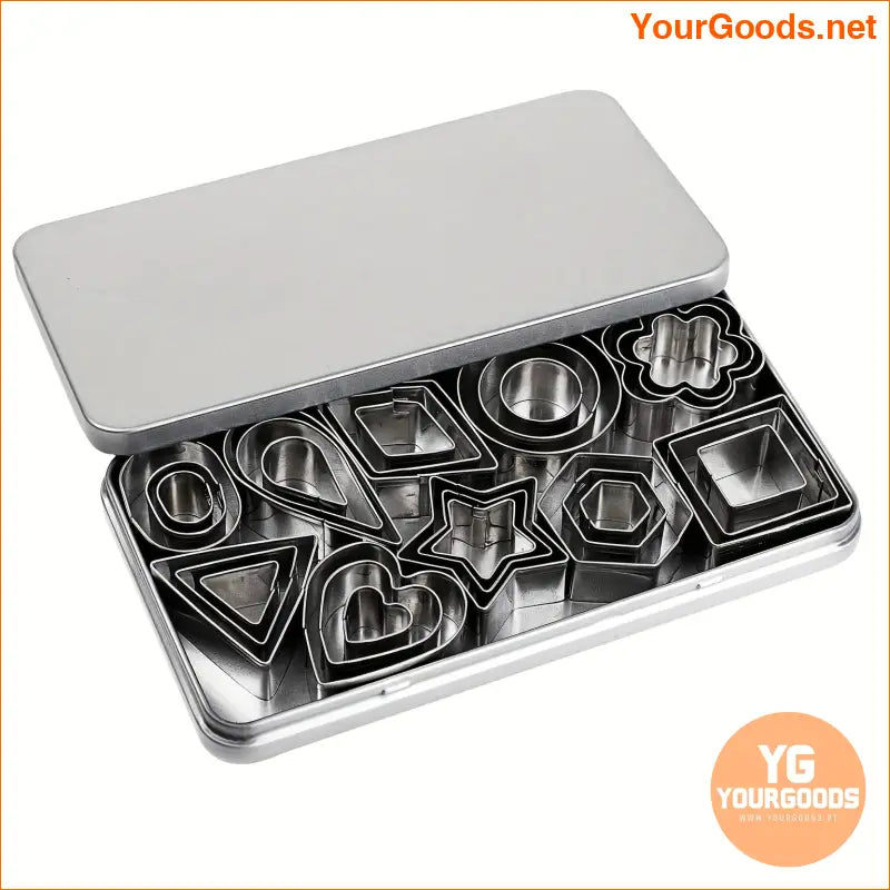 30 pcs Geometric Stainless Steel Cookie Cutters Durable Rust Resistant Baking Tools - YourGoods Online Shop