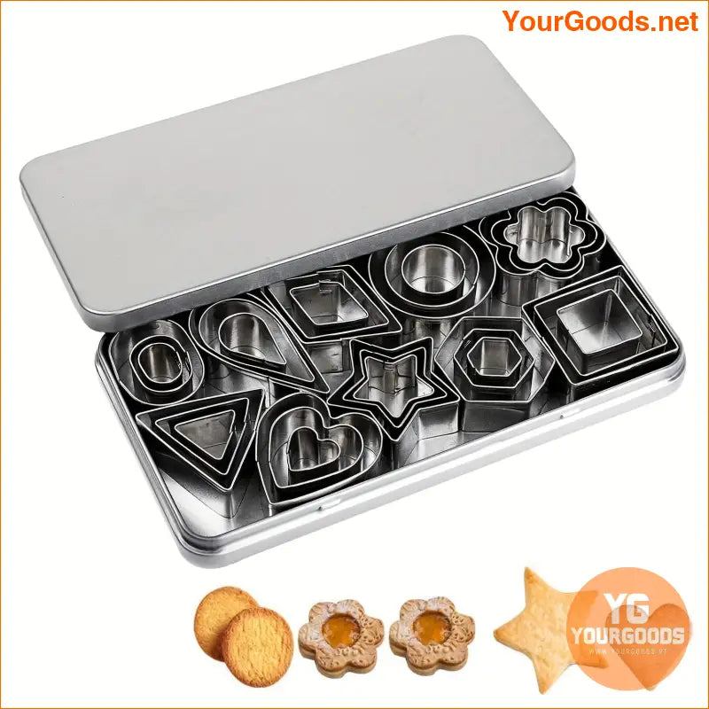 30 pcs Geometric Stainless Steel Cookie Cutters Durable Rust Resistant Baking Tools - YourGoods Online Shop