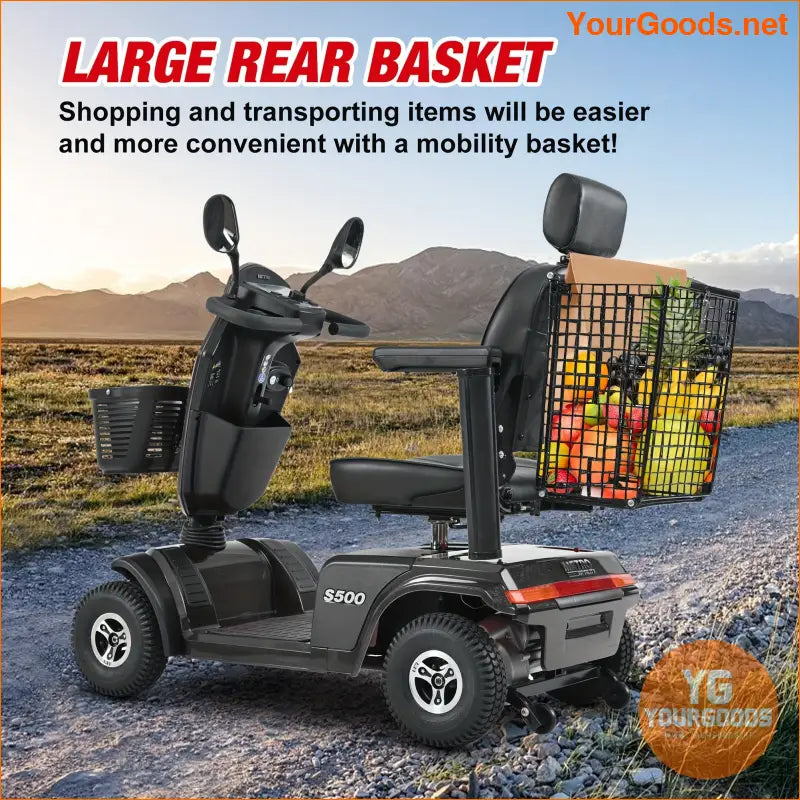 350lbs Capacity 4Wheel Electric Scooter for Seniors - YourGoods Online Shop