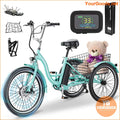 350W 36V 7Speed Adult Electric Tricycle with Basket - YourGoods Online Shop