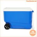 38 QT Blue Wheeled HardSided Ice Chest Cooler - YourGoods Online Shop