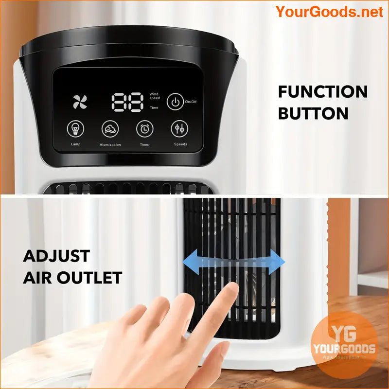 3in1 Portable Fan Humidifier with LED Light - YourGoods Online Shop