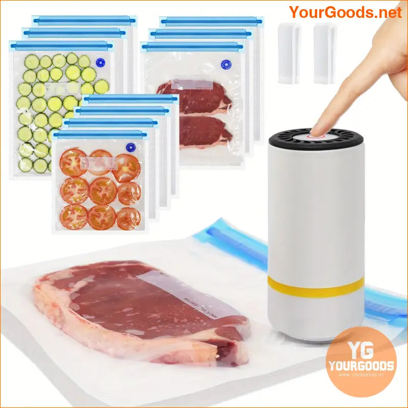 3in1 USB Rechargeable Vacuum Sealer Kit with MultiSize Bags - YourGoods Online Shop