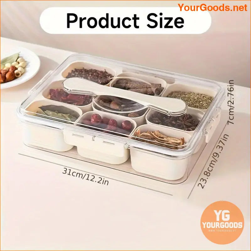 3Pack 9Compartment Snack Boxes with Utensils - YourGoods Online Shop