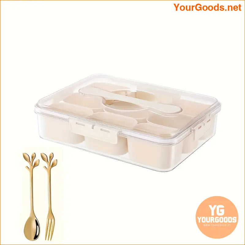 3Pack 9Compartment Snack Boxes with Utensils - YourGoods Online Shop