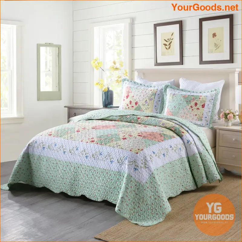 3Piece Lightweight Quilt and Bedspread Coverlet Set - YourGoods Online Shop