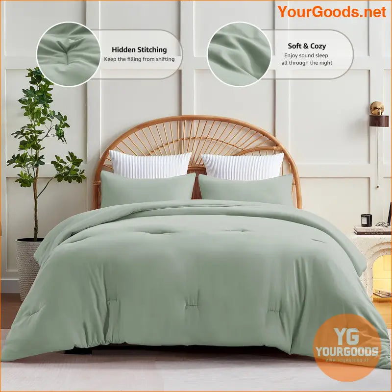 3Piece Luxury Quilted Comforter Set All Seasons - YourGoods Online Shop