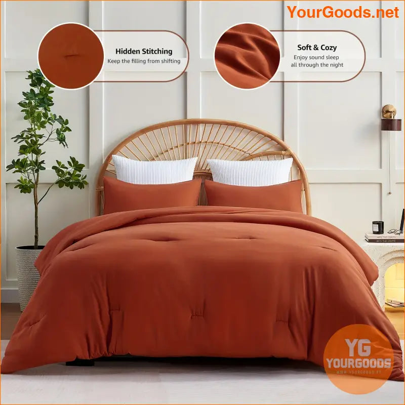 3Piece Luxury Quilted Comforter Set All Seasons - YourGoods Online Shop