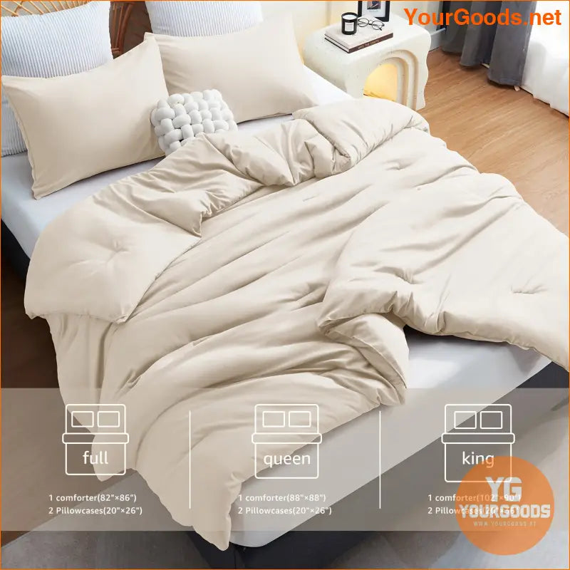 3Piece Luxury Quilted Comforter Set All Seasons - YourGoods Online Shop