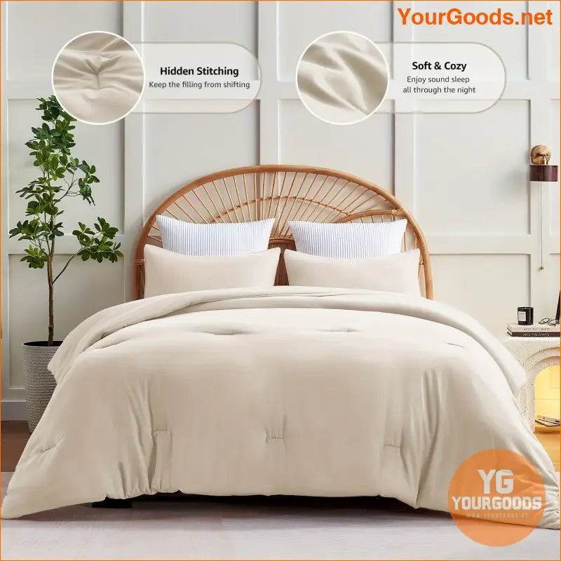 3Piece Luxury Quilted Comforter Set All Seasons - YourGoods Online Shop