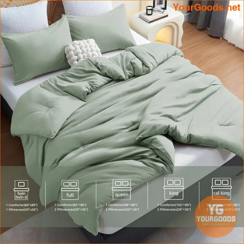 3Piece Luxury Quilted Comforter Set All Seasons - YourGoods Online Shop