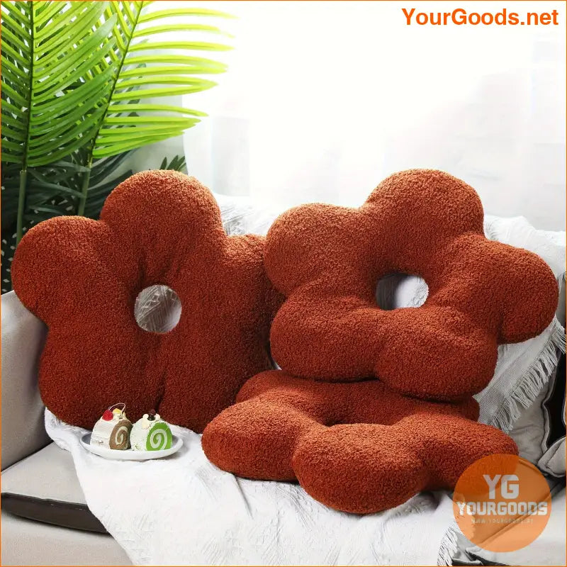 3Piece Plush Flower Throw Pillows Nordic Style Decor - YourGoods Online Shop