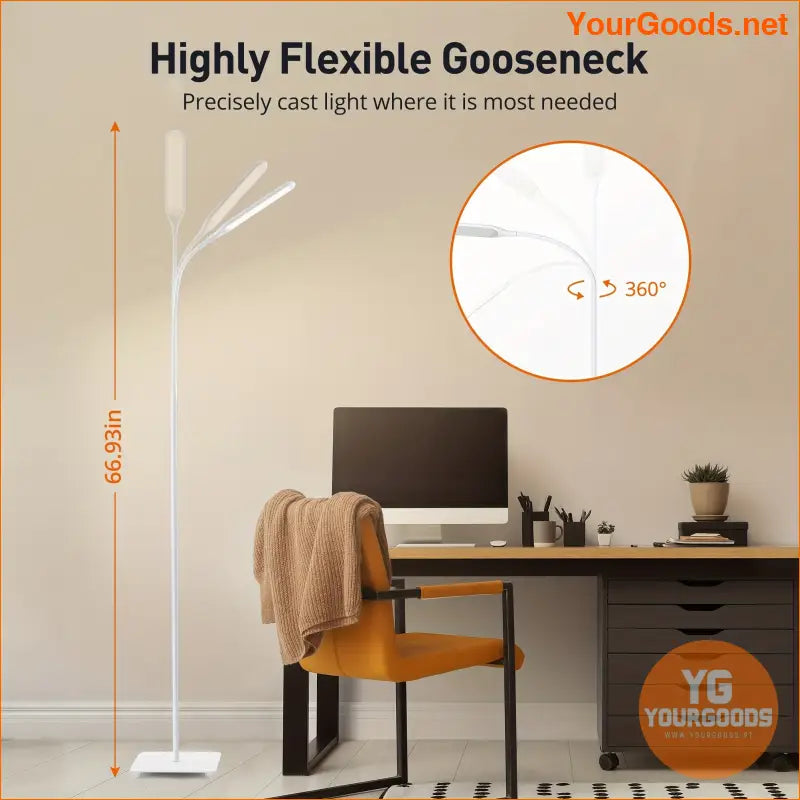 4 Level Dimmable LED Floor Lamp with Gooseneck Adjustability - YourGoods Online Shop