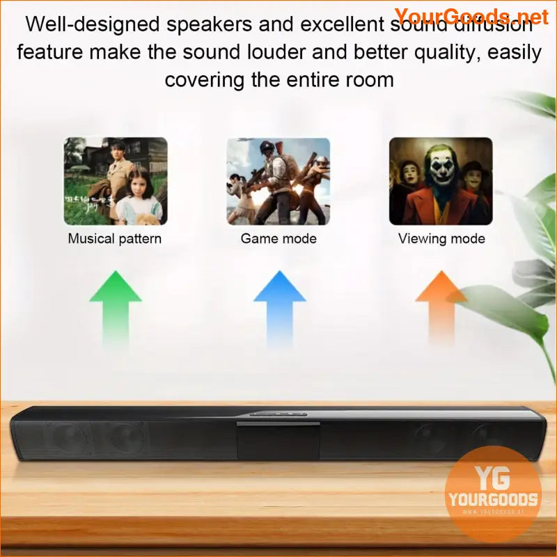 4 Speaker Surround Sound Bar with Wireless Subwoofer - YourGoods Online Shop