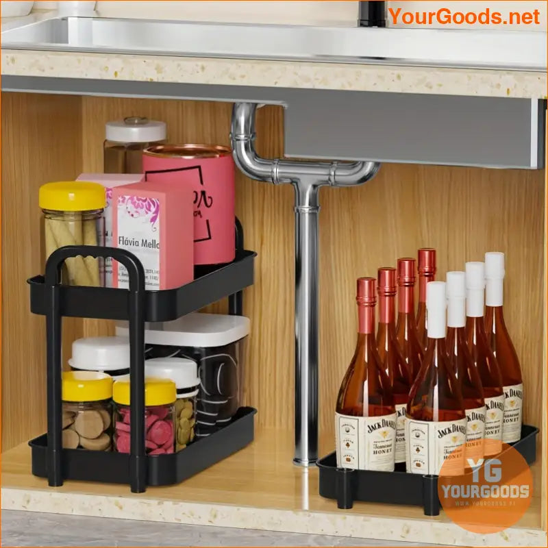 4 Tier Rolling Utility Cart with Wheels and Handle - YourGoods Online Shop