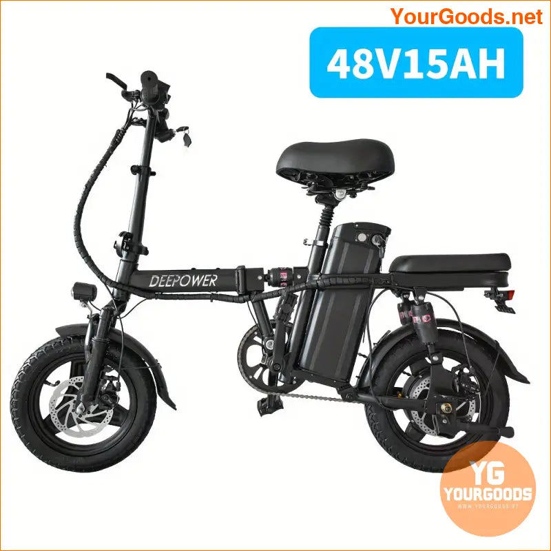 400W Folding High Carbon Electric Bike with Removable Battery - YourGoods Online Shop