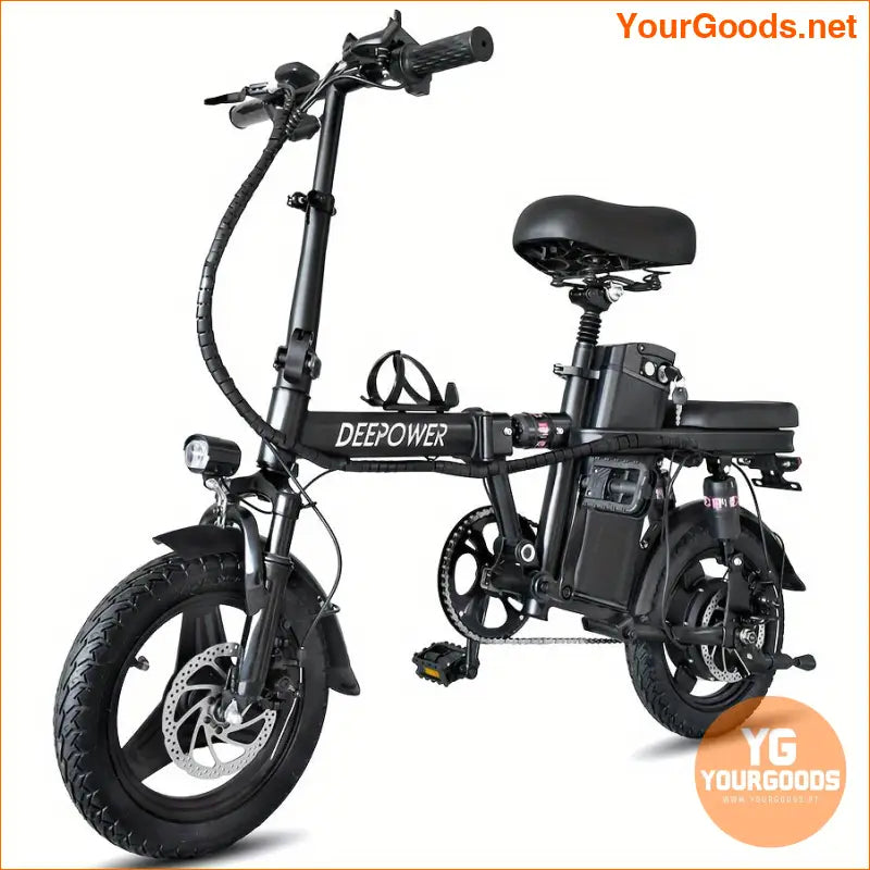 400W Folding High Carbon Electric Bike with Removable Battery - YourGoods Online Shop