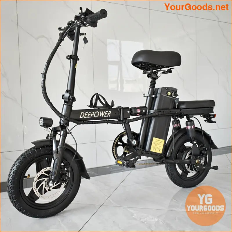 400W Folding High Carbon Electric Bike with Removable Battery - YourGoods Online Shop